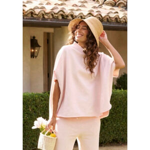 New Frank & Eileen Pink Audrey Fleece Capelet One Size